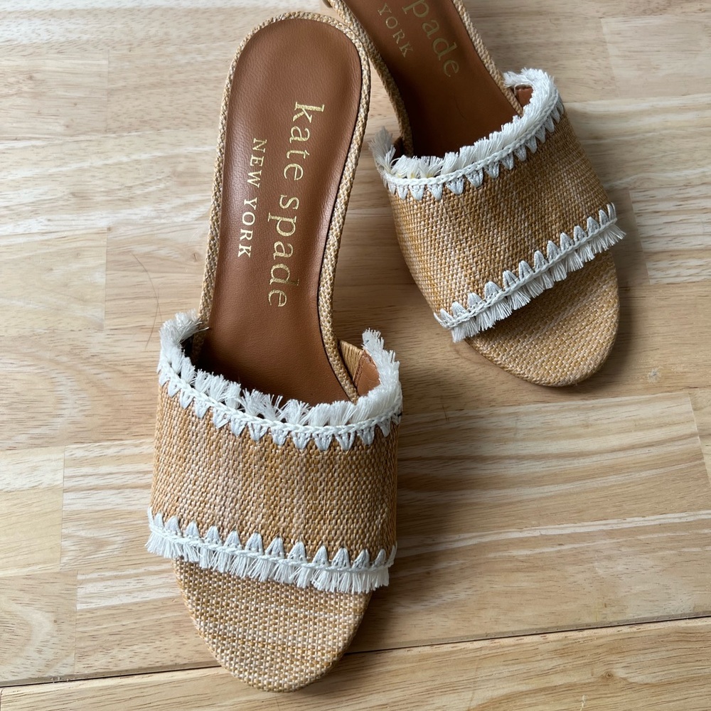Kate Spade New York Sabine Raffia Woven Sandals